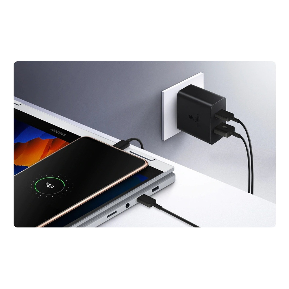 Cargador de pared Samsung 35watts Duo Para Galaxy Tab A8 10.5 X200 / Tab A9 Plus 11 X210 (sin cable) 8