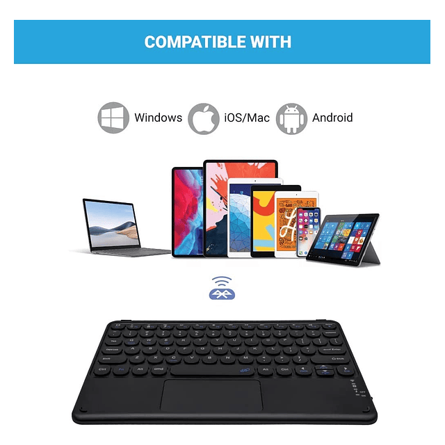 Teclado Portátil Touchpad Para iPad 10.2 8gen A2270 A2429