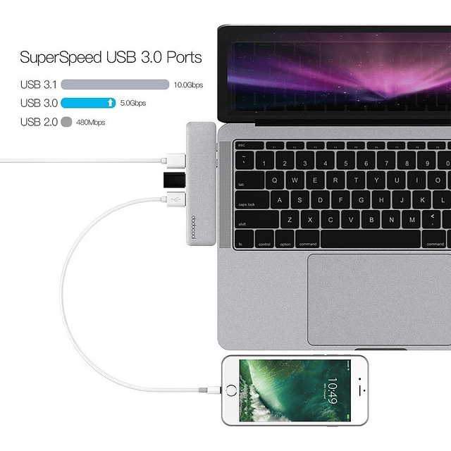 Hub Adaptador Dodocool Usb C Para Macbook Pro 16 A2991 M3