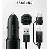 Samsung Cargador D Auto Dual 15w Para Galaxy S24 Plus Ultra