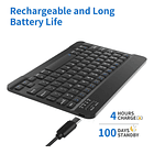 Teclado Portátil Bluetooth Para Galaxy Tab A7 Lite T220 3