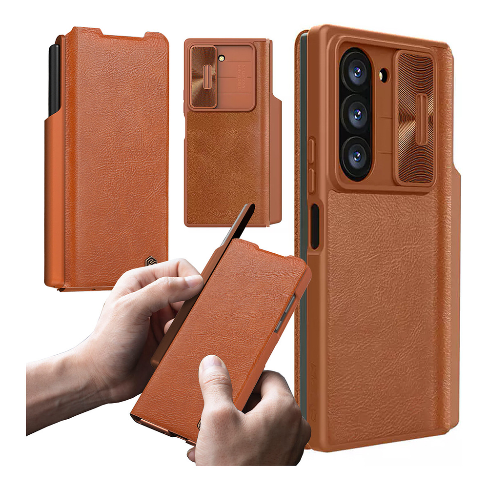 Case Nillkin Para Galaxy Z Fold 6 Fold6 Con Portalapiz Camel 1