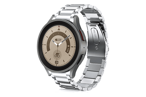 Correa Metal Acero V-moro Para Galaxy Watch5 Pro 45mm Plata