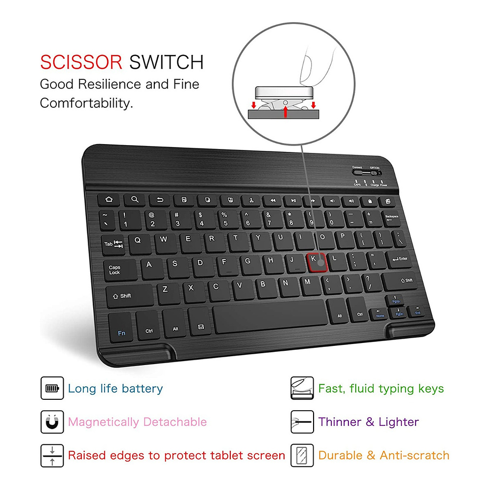 Case Con Teclado Fintie Para Galaxy Tab S6 Lite P610 P615 (2020) / P613 P619 (2022) / P620 P625 (2024) 3