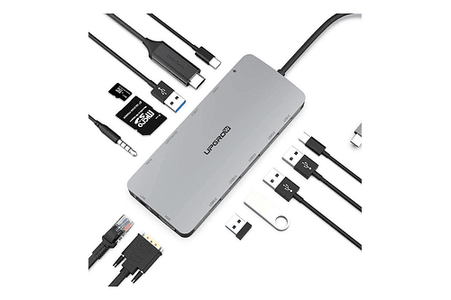 Adaptador Hub Upgrow Usb C 13en1 Para Macbook Air M1 A2337