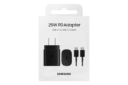 Samsung Cargador de Pared 25watts Para Galaxy Z Flip3 Flip4 Flip5 Flip6 25W (con cable USB-C 1 metro)