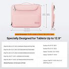 Funda Moko Bag Para iPad Pro 12.9 5gen M1 A2378 A2461 Rose 7