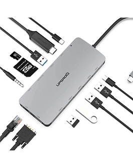 Adaptador Hub Upgrow Usb C 13en1 Para Macbook Pro 14 A2779