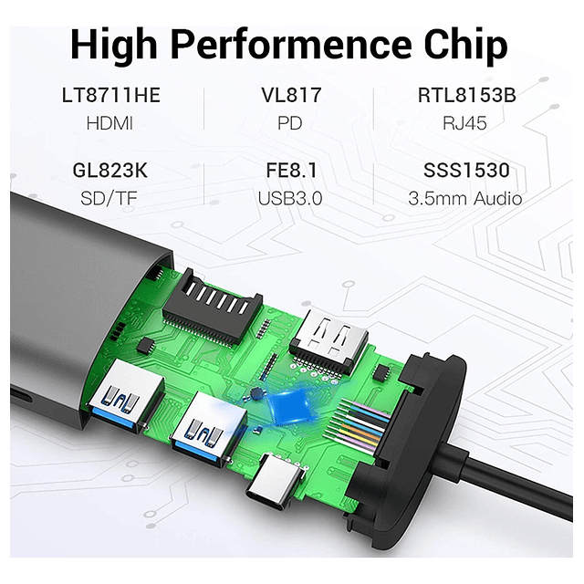 Adaptador Hub 9en1 Usb C Hdmi Para Galaxy Tab S9 Plus X810