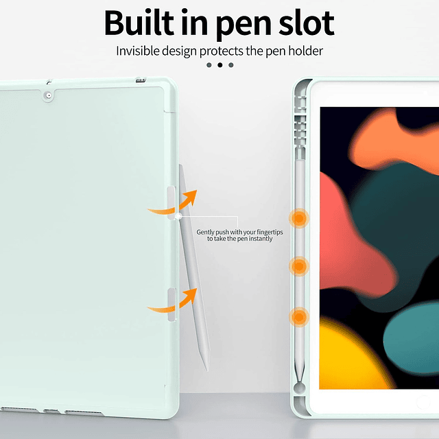 Funda Smart Case Para iPad 9na 10.2 7gen 8gen 9gen Menta