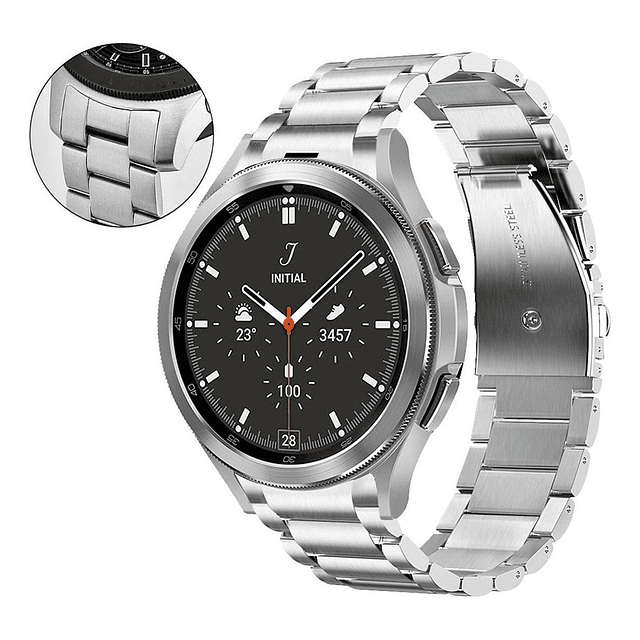 Correa Metal Acero V-moro Para Galaxy Watch6 Classic 47mm Sl