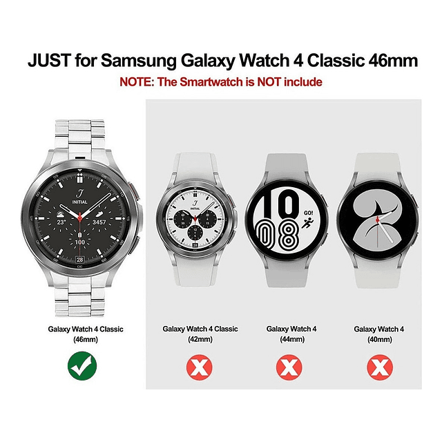 Correa Metal Acero V-moro Para Galaxy Watch6 Classic 47mm Sl