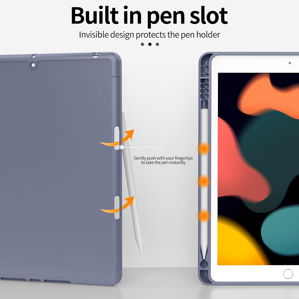 Funda Smart Case Para iPad 9na 10.2 7gen 8gen 9gen Grisáceo 3