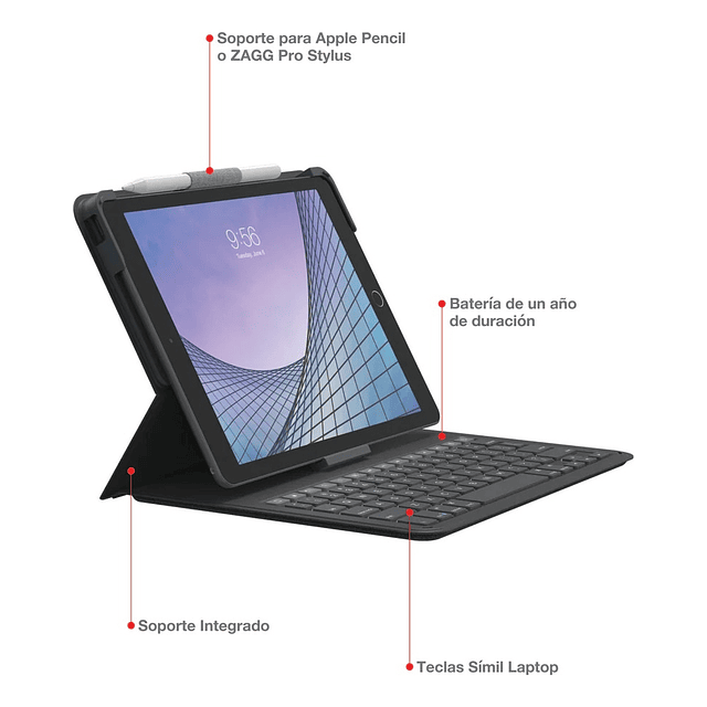 Case C/ Teclado Zagg Para iPad Air 3 10.5 A2123 A2152 (open)