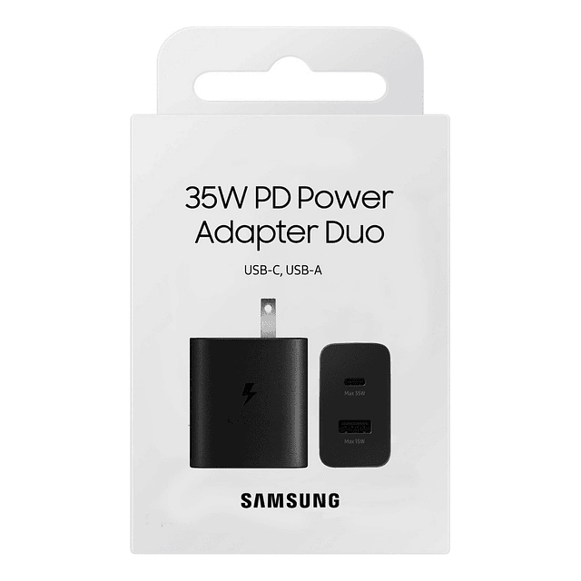 Samsung Cargador de Pared 35watts Duo Para Galaxy Z Fold3 Fold4 Fold5 Fold6 35W (solo cubo)