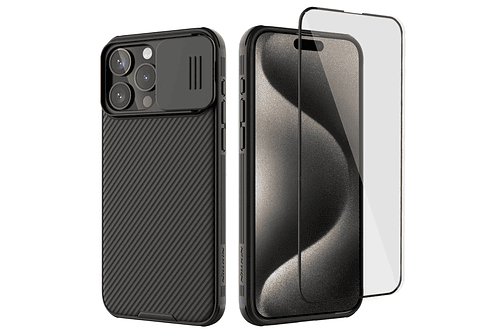 Case Nillkin Camshield Pro Para iPhone 15 Pro Max 6.7 + Mica Glass 360°