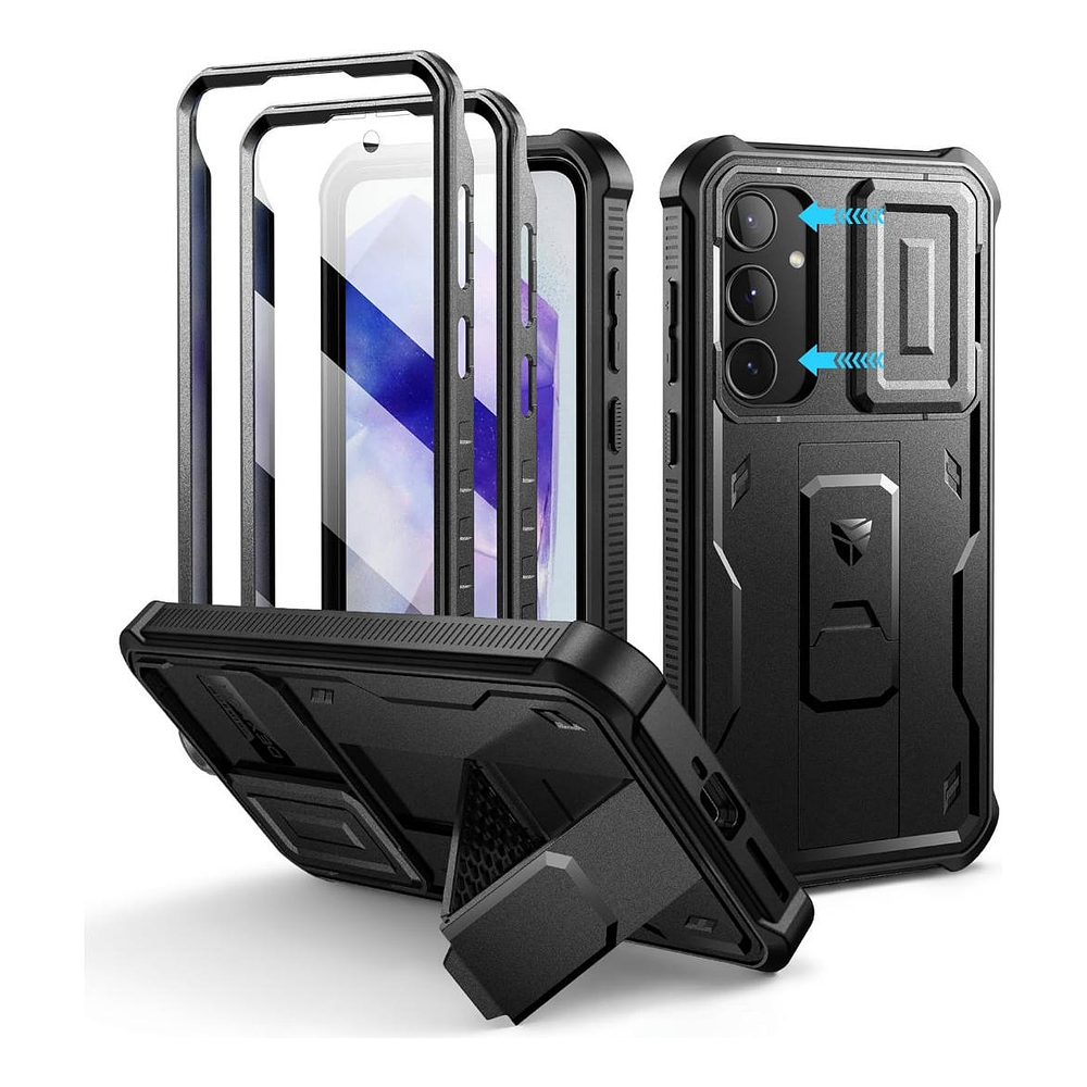 Case Dexnor Para Galaxy A35 5g 2024 Protector 360° Negro 1