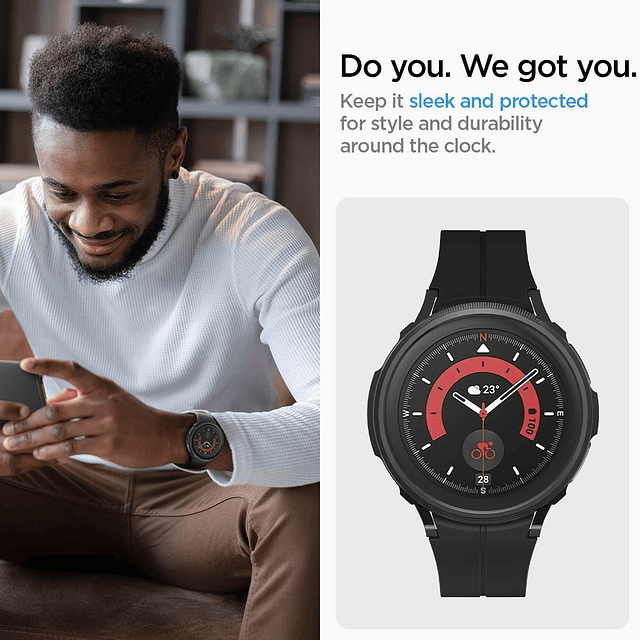 Case Militarizado Spigen Liquid Para Galaxy Watch5 Pro 45mm
