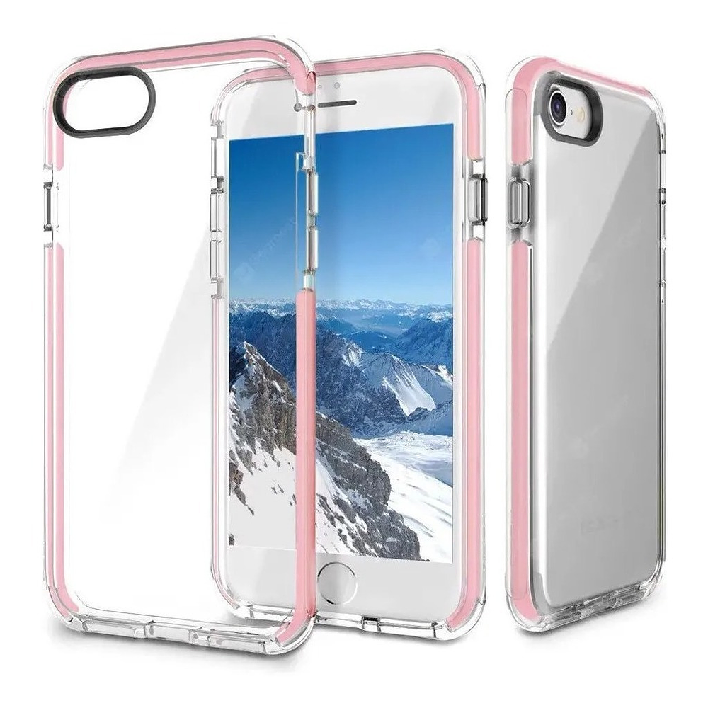 Case Protector Rock Guard  Para iPhone SE 2022 Rosado 1