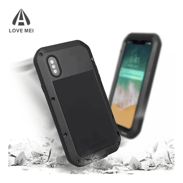 Love Mei Case De Metal Con Pernos Para iPhone X / Xs 5.8