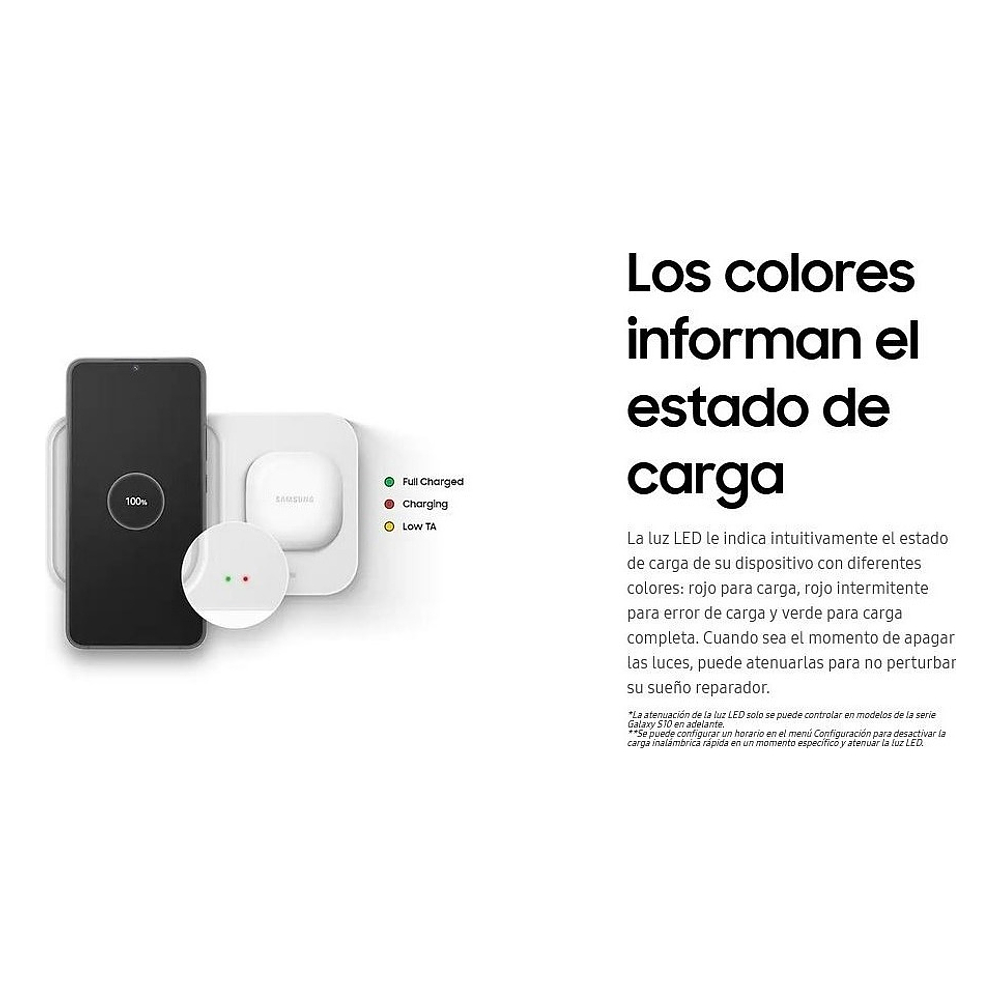 Cargador Inalámbrico Samsung Duo 15w Para Galaxy S23 FE 3