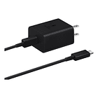 Samsung Cargador De Pared 45watts Para Galaxy A55 A35 A25 Negro (con Cable USB-C) 2