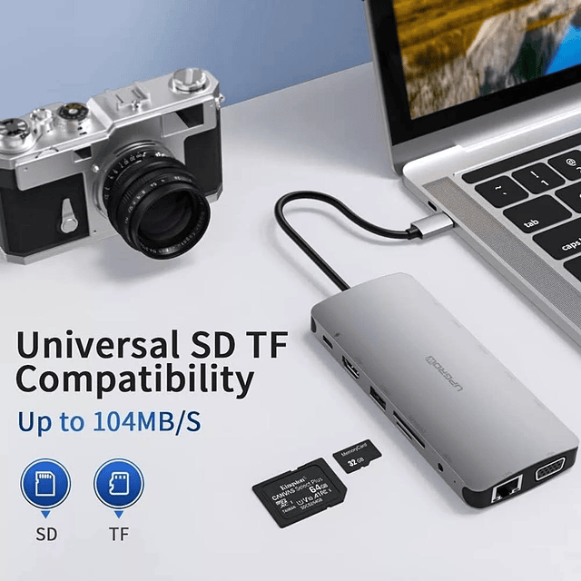 Hub Upgrow Usb Tipo C 13en1 Para Galaxy Tab S9 Ultra X910