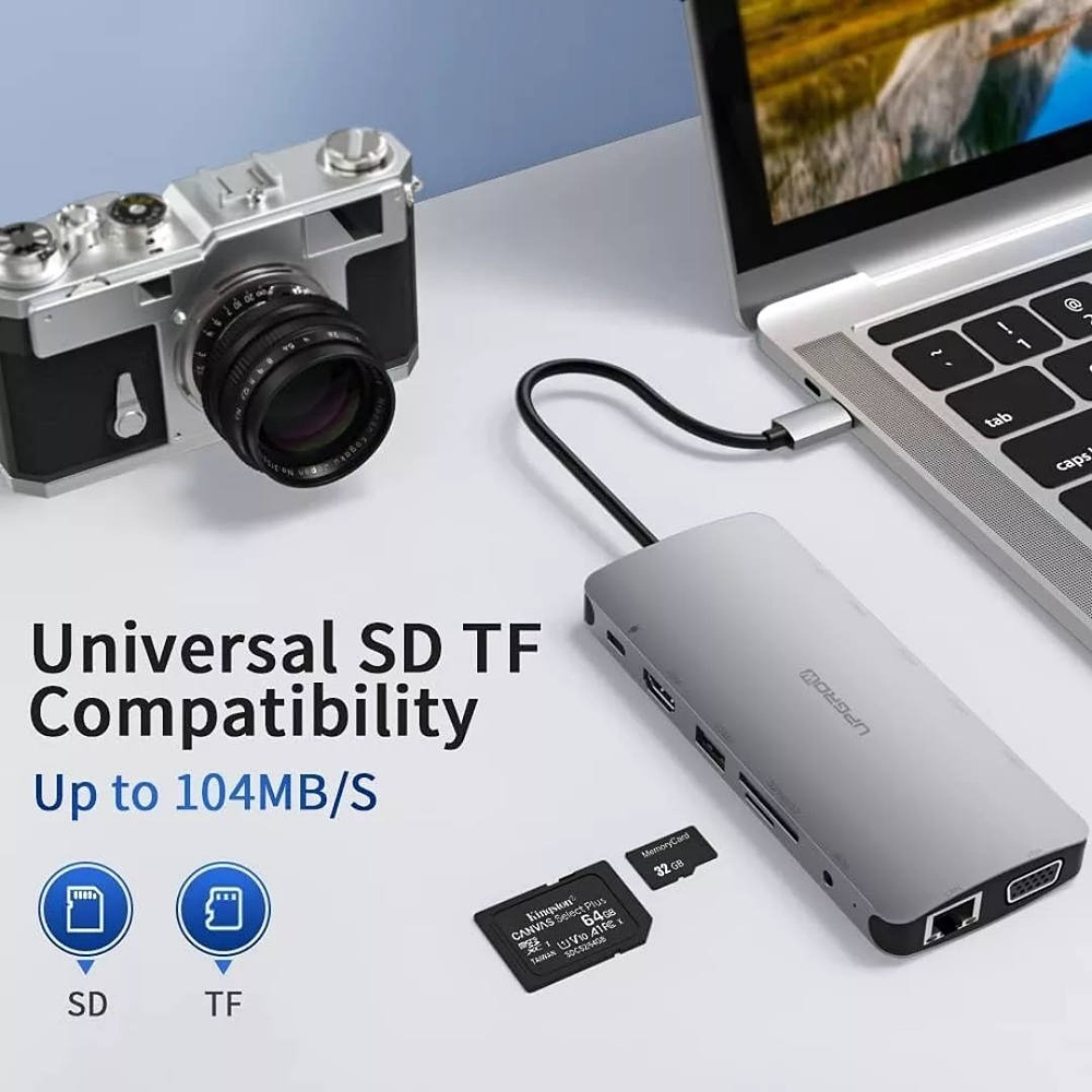 Hub Upgrow Usb Tipo C 13en1 Para Galaxy Tab S9 Plus X810 2