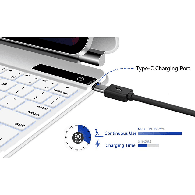 Teclado Magnético Para iPad Pro 11 4gen M2 Retroiluminado Wh