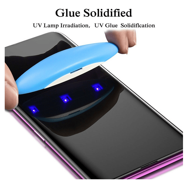 Mica Glass C/ Luz Uv 5d Glass Para Galaxy Note 10 Y Plus