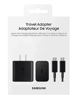 Samsung Cargador De Pared 45watts Para Galaxy A55 A35 A25 (con Cable USB-C)