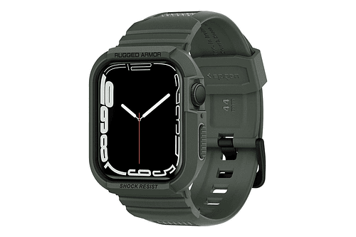 Case Spigen Rugged Armor Pro Para Apple Watch 45mm Serie 7 8 9 Verde