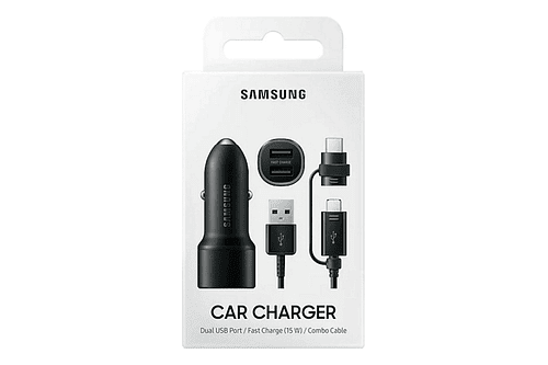 Cargador Carro Dual Samsung 15W Para Galaxy A55 A35 A25