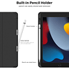 Case Funda Para iPad 10.2 iPad 10.2 7Gen 8Gen 9Gen Con Portalápiz Negro