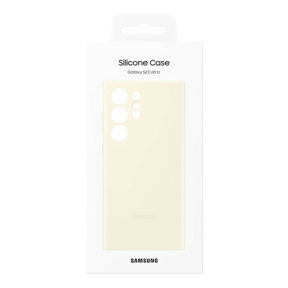 Case Samsung Silicone Cover Case Para Galaxy S23 Ultra Crema 6