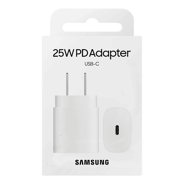 Samsung Cargador de Pared 25watts Para Galaxy S20 Fe Fan Edition 25w (solo cubo) Blanco