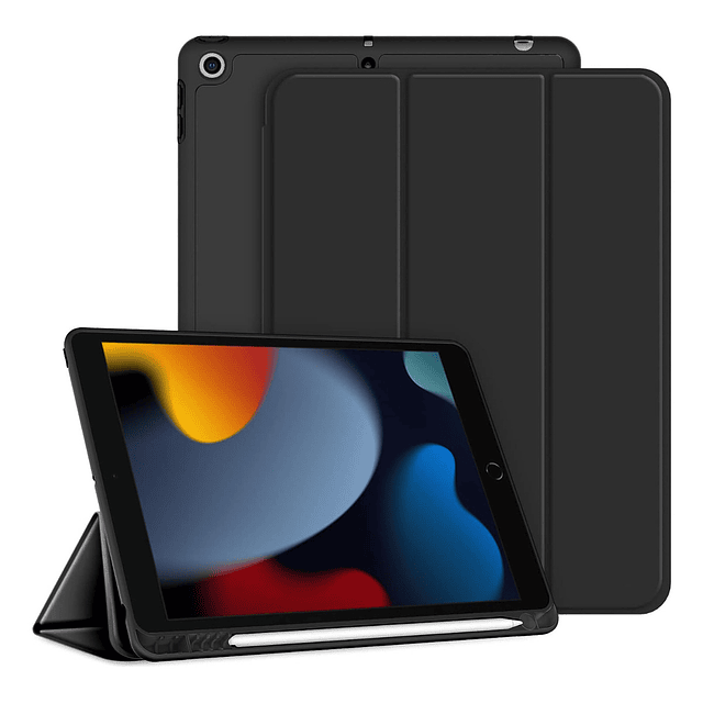 Funda Smart Case Para iPad 10.2 8gen A2270 A2429 Negro