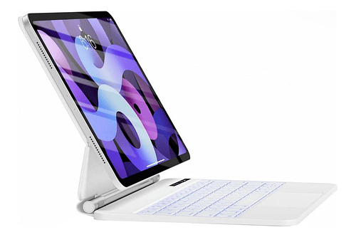 Teclado Magnético Para iPad Pro 12.9 M1 A2378 A2461 Blanco