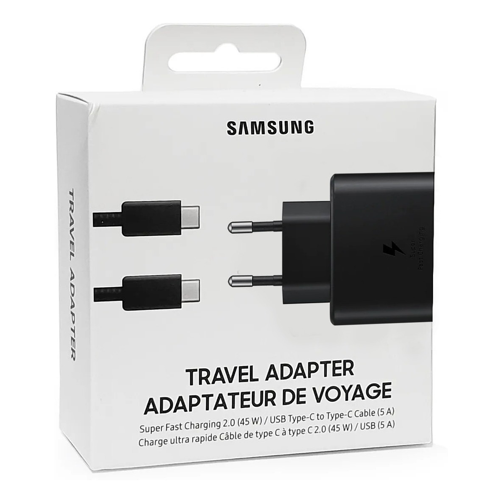 Cargador de Pared Samsung 45watts Para Galaxy S21 Plus Ultra S21 Fe Fan Edition 45W (Punta Redonda) (Versión 2020 con Cable USB-C 1.20 metros) 1