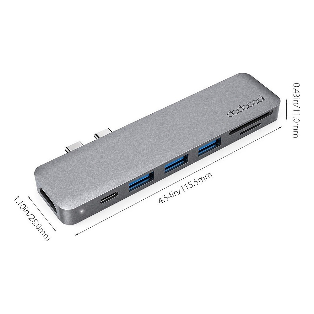 Adaptador Hub Dodocool Usb C Para Macbook Air 15 A2941 M2 4