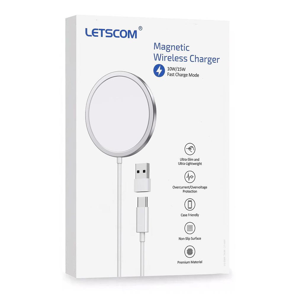 Cargador Magnético Letscom Magsafe 15W Para iPhone 13/ Pro/ Max/ Mini 1