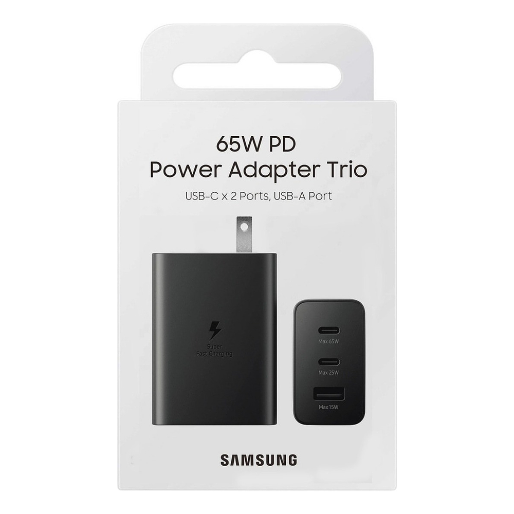 Samsung Cargador de Pared 65watts Trio Para Galaxy S24 Plus Ultra 65W (solo cubo) 1