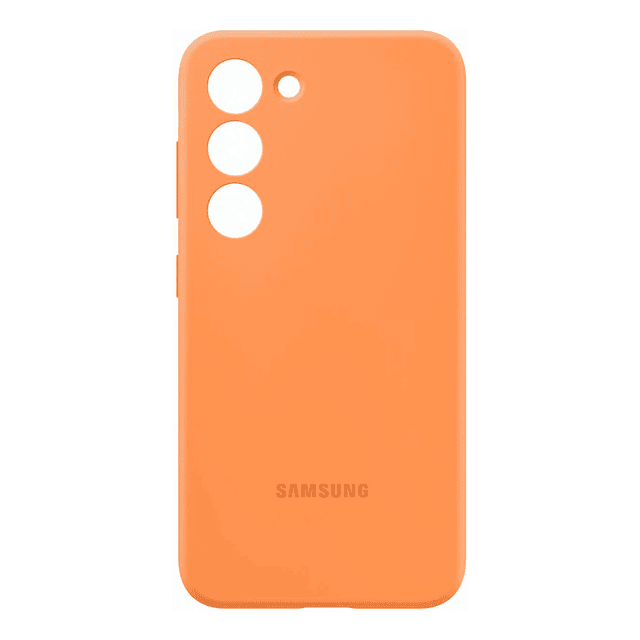 Case Samsung Silicone Cover Case Para Galaxy S23 Normal Naranja