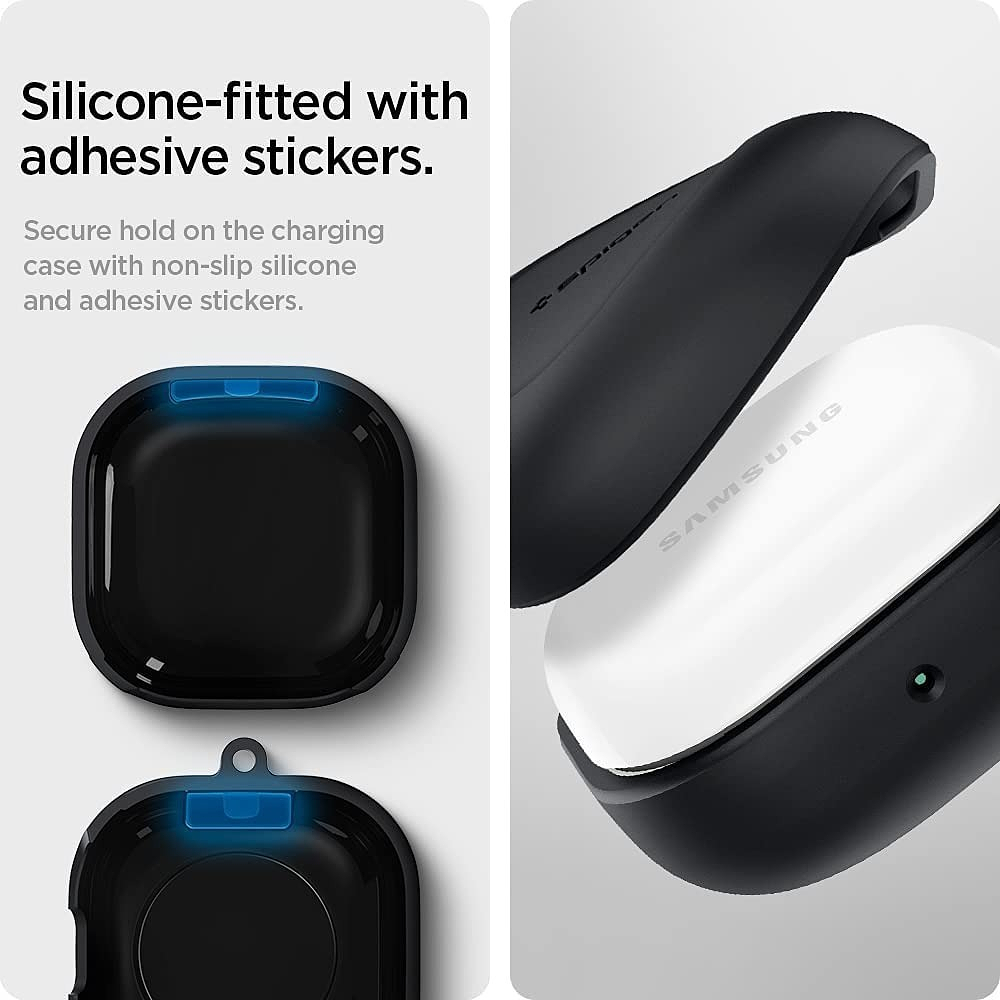 Case Spigen Silicone Fit Para Galaxy Buds Fe (2023) Negro 7