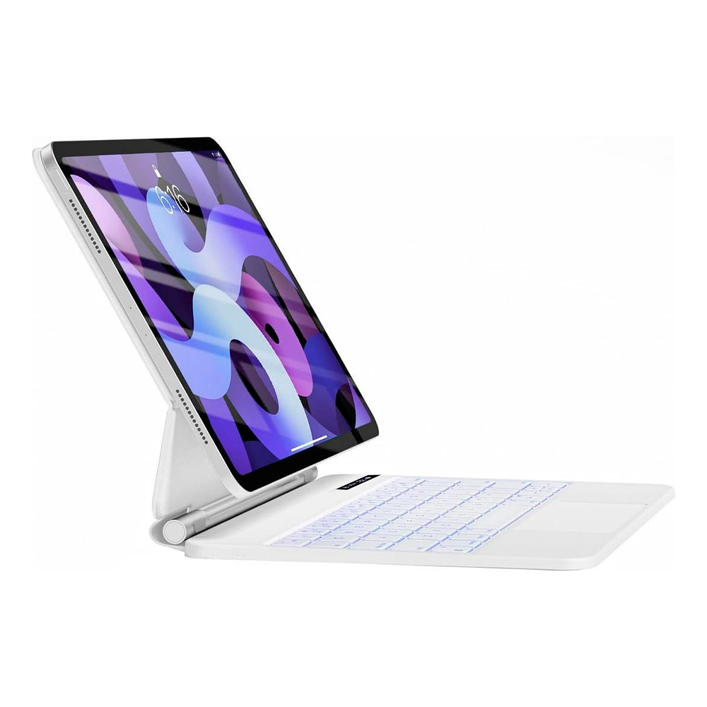 Teclado Magnético Para iPad Pro 12.9 5gen M1/ 6gen M2 Blanco 1