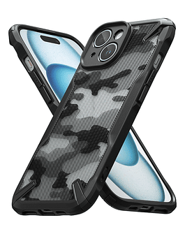 Case Ringke Fusion X Para iPhone 15 Normal 6.1 Camo Black