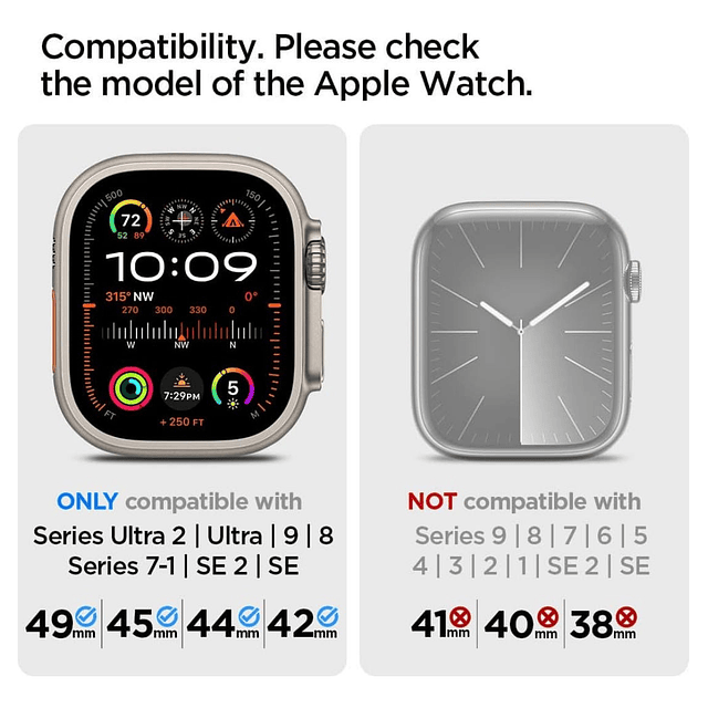 Correa Spigen Durapro Flex Ultra Para Apple Watch Ultra 1/2 49mm Negro