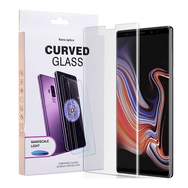 Protector Pantalla Vidrio 5d C/ Luz Uv  Para Galaxy Note 9 8