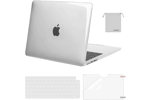 Case Mosiso Para Macbook Air 13.6 M2 A2681 / M3 A3113 Clear Case + Protector de Pantalla + Protector de Teclado + Funda