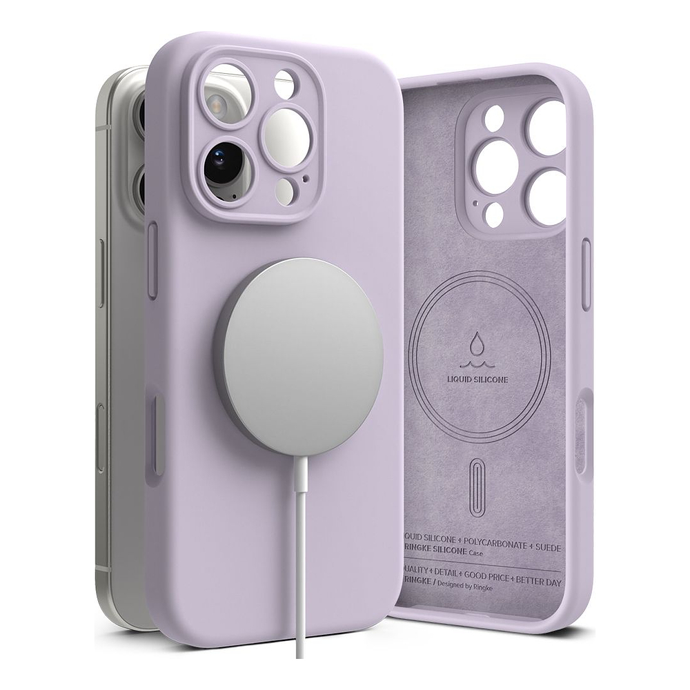 Case Ringke Silicone Magsafe Para iPhone 16 Pro Max 6.9 Purple 1